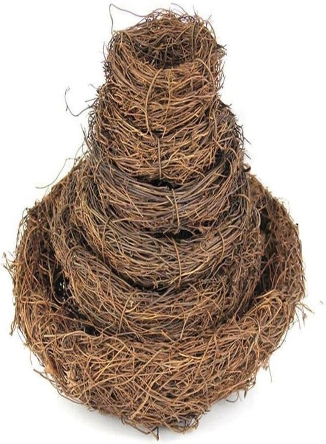 aoukoslt A Set Artificial Bird Nest, Bird Nest with Artificial Bird Eggs, Country Style Simulation Twig Nest for Handmade Easter Rattan Nest Easter Supplies Birdcage Accessories（2.36in） - Image 3